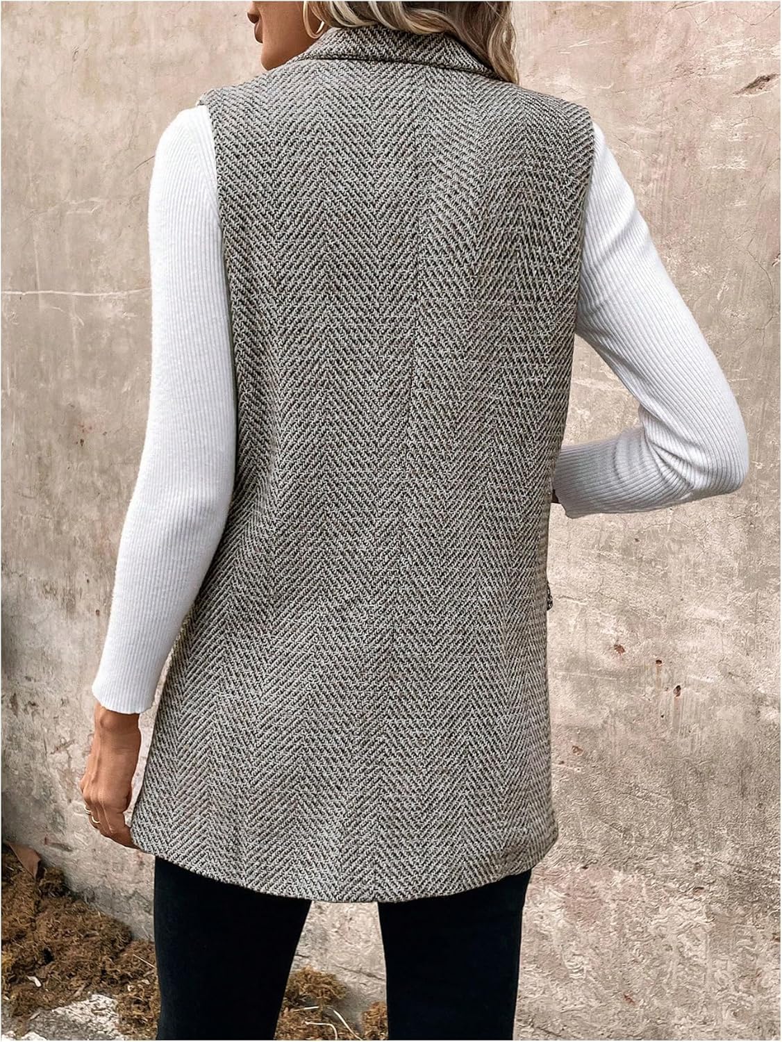 Micah – Elegante Tweed-Westenjacke für Damen