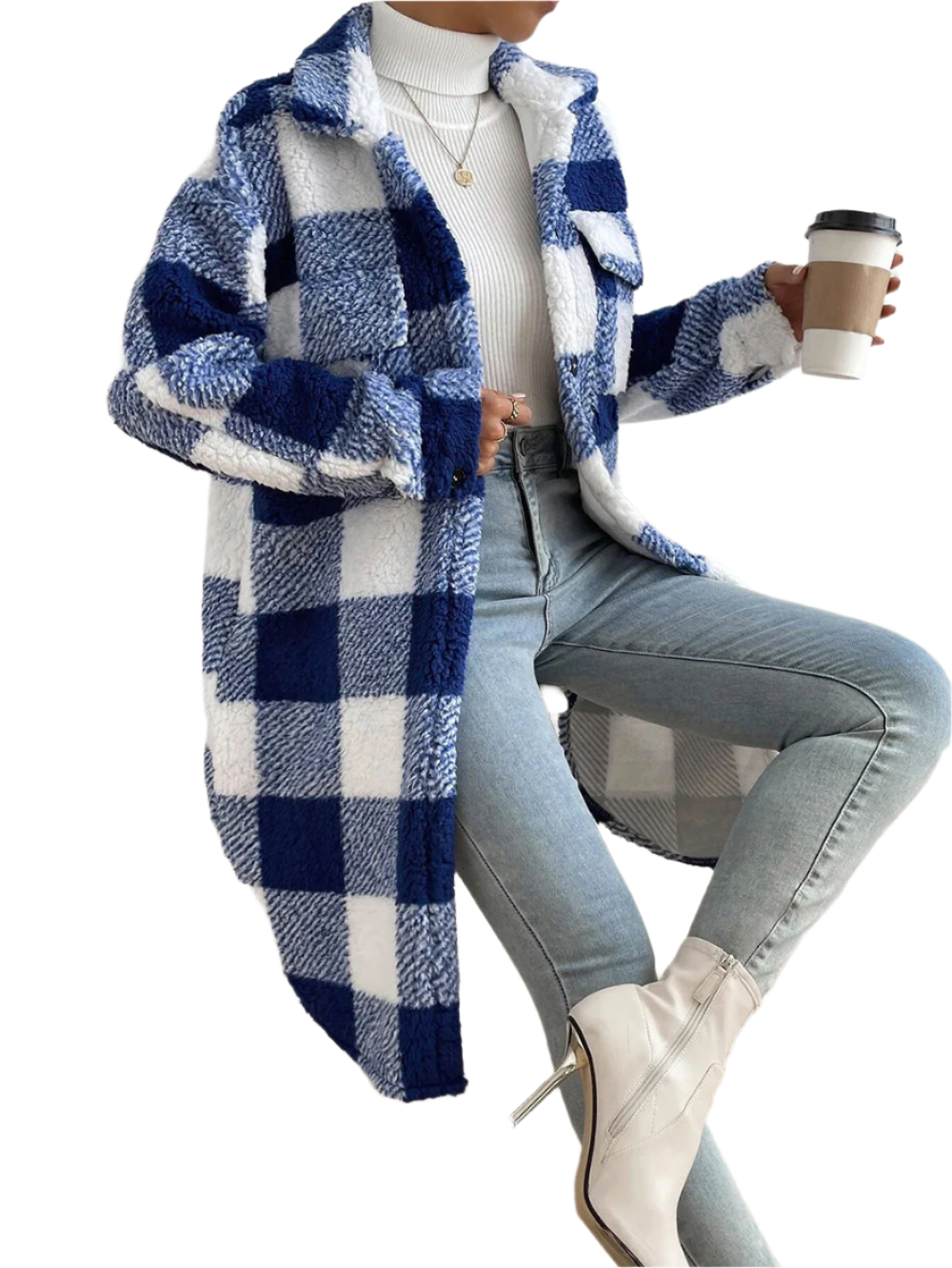 Juliette – Kuschelige Chic Lang geschnittene Sherpa-Jacke