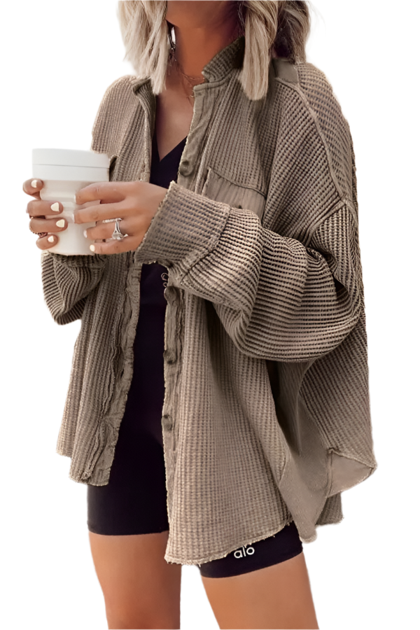 Amélie – Bequeme Sherpa Damen Shirtjacke