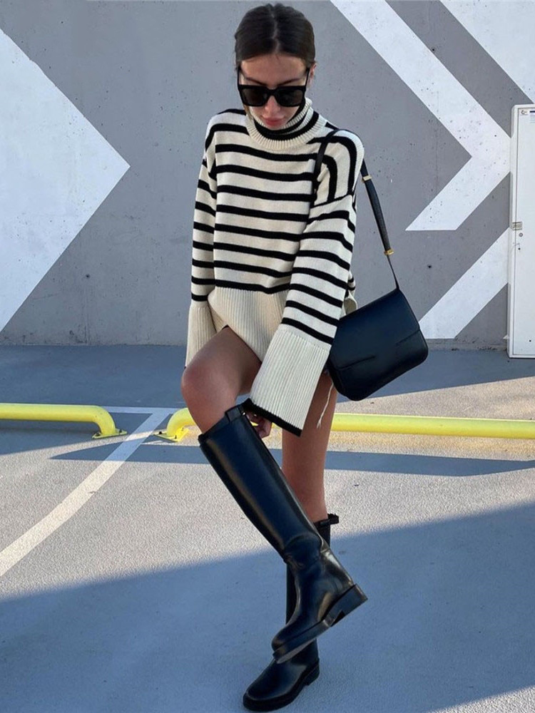 Élise – Bequemer Damen-Pullover mit Streifen