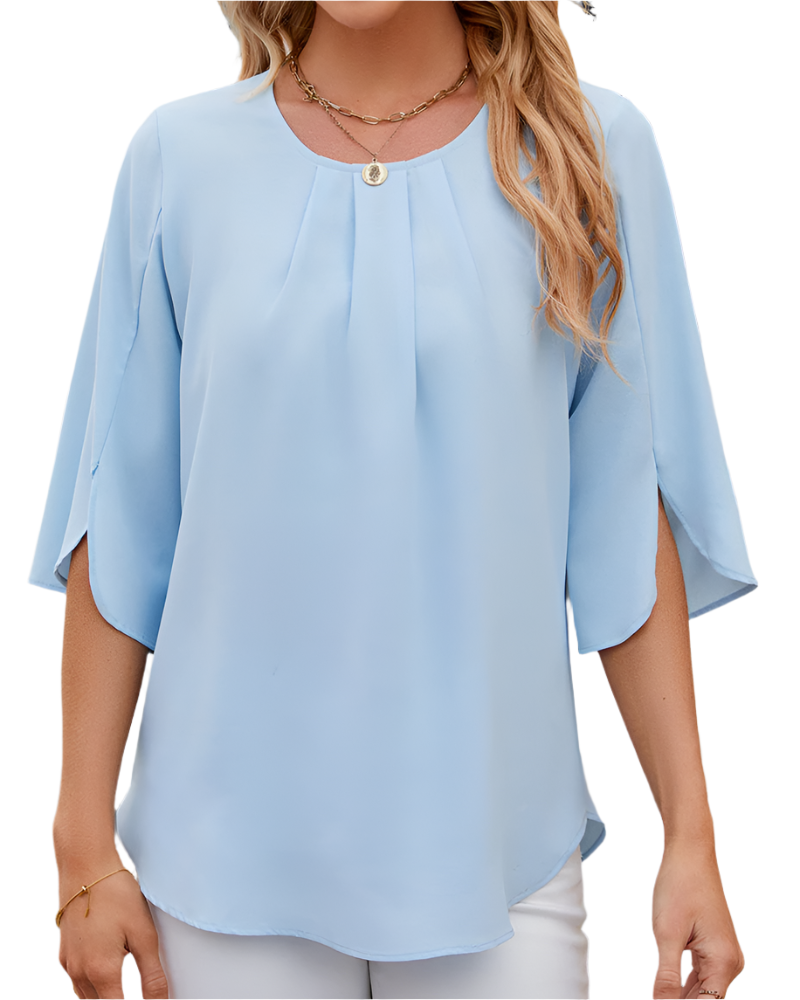 Isabella – Elegante Plissierte Bluse für Damen
