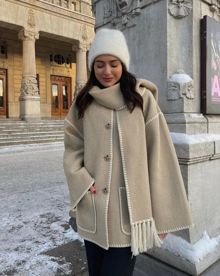 Bianca – Eleganter Schalmantel Für Frauen