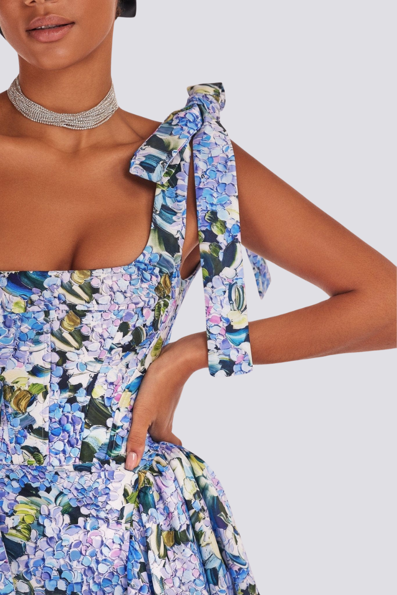 Sofia – Elegantes Maxi-Kleid für Damen mit Hydrangea-Details