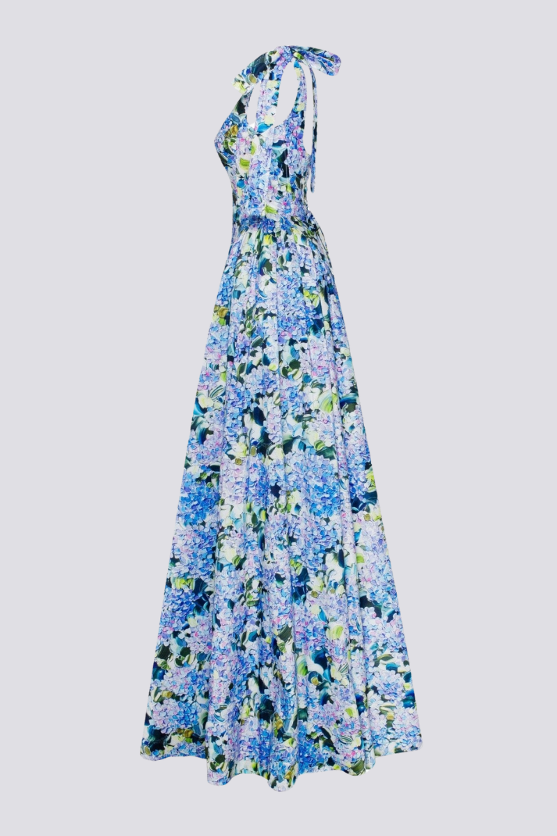 Sofia – Elegantes Maxi-Kleid für Damen mit Hydrangea-Details