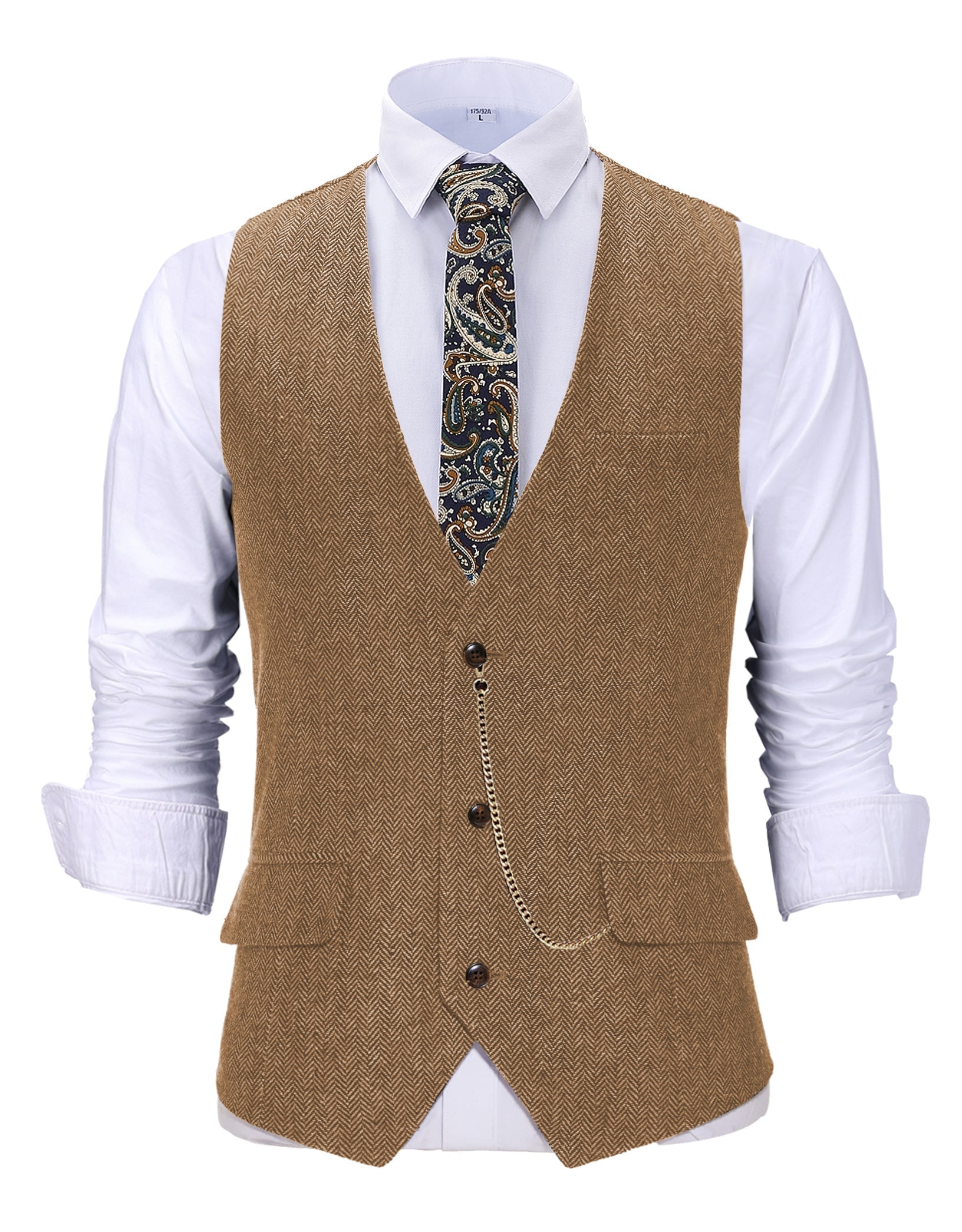 Alessandro – Klassische Herren-Herringbone-Weste