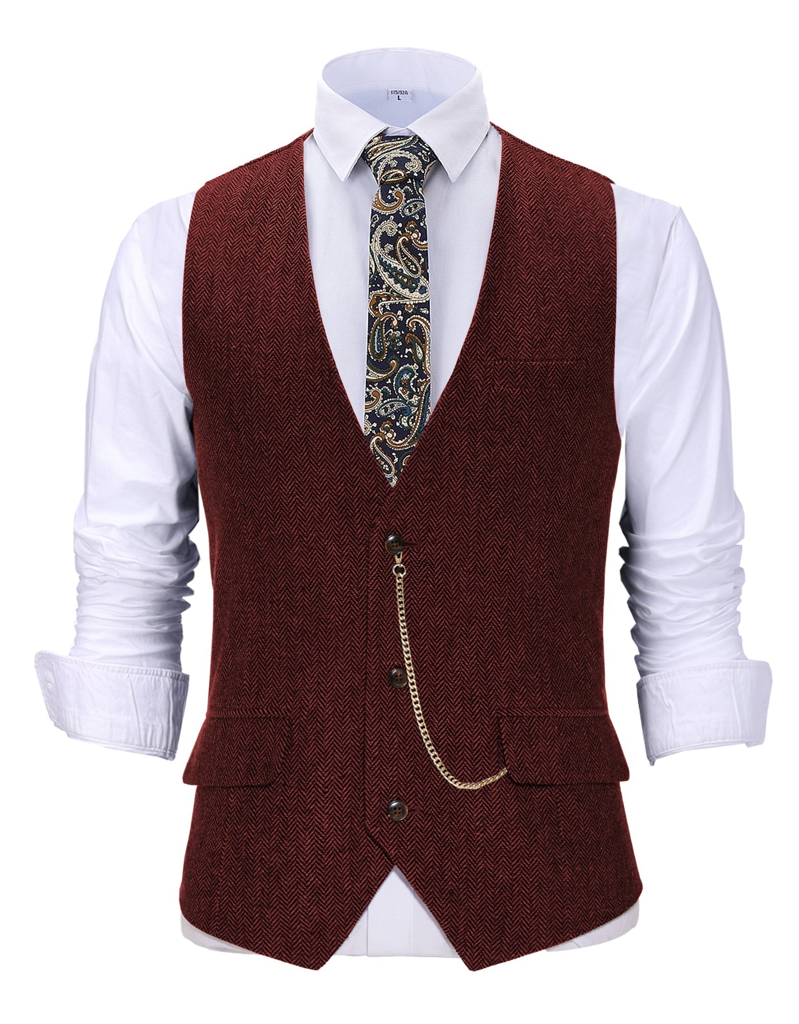 Alessandro – Klassische Herren-Herringbone-Weste