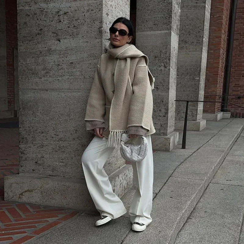 Bianca – Eleganter Schalmantel Für Frauen