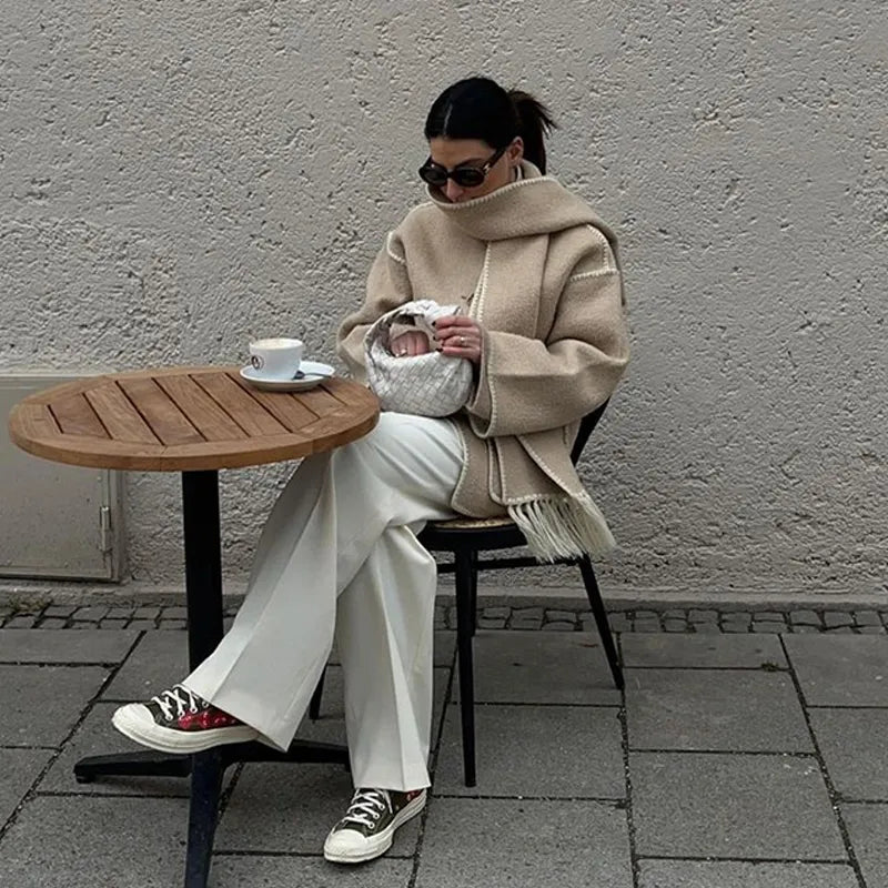 Bianca – Eleganter Schalmantel Für Frauen