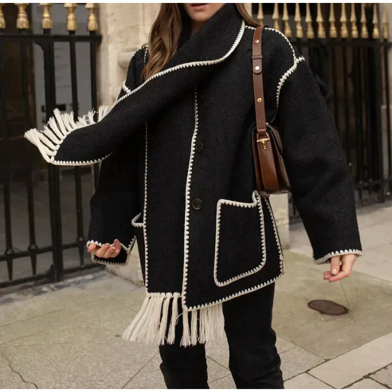 Bianca – Eleganter Schalmantel Für Frauen