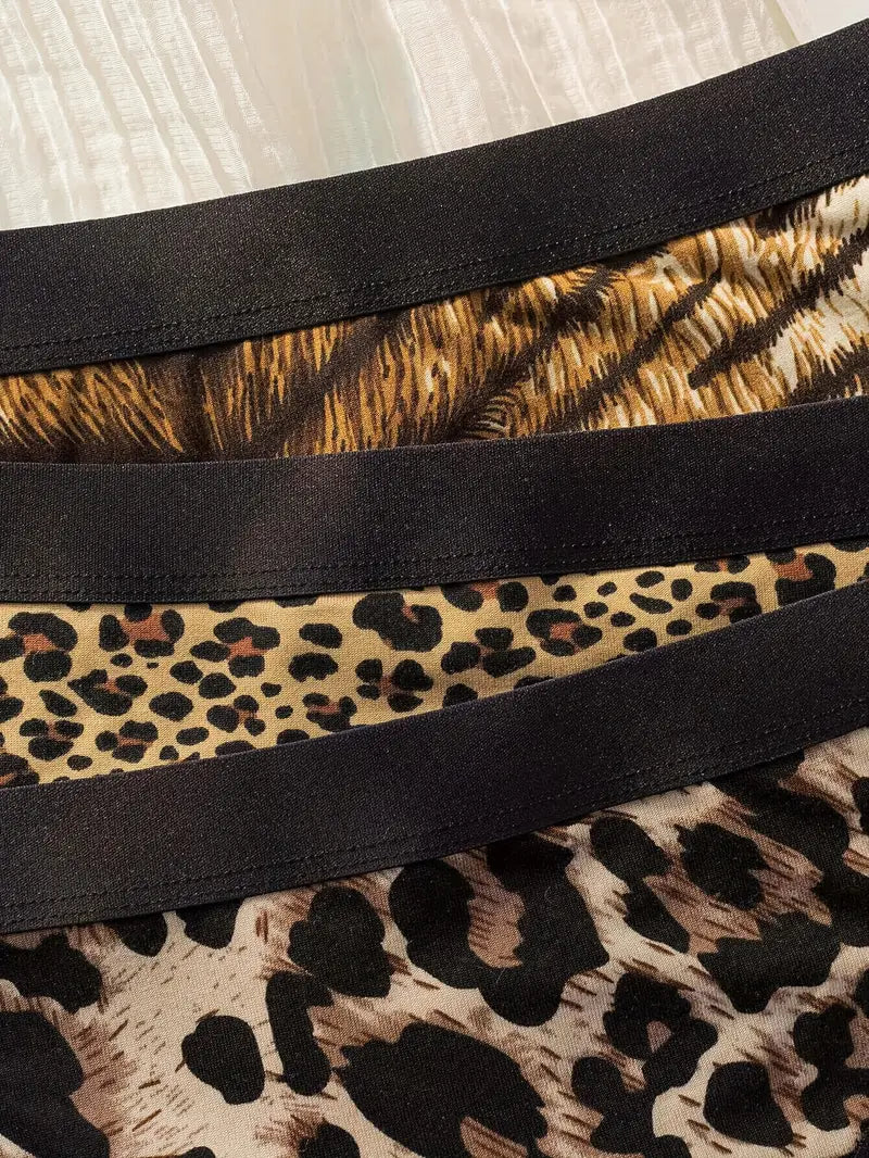 Cleo – 6-Tangas Set Damen im Leopard