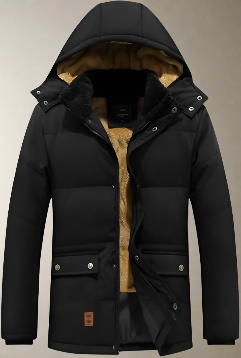 Alessandro – Herren Winter-Pufferjacke mit Kapuze