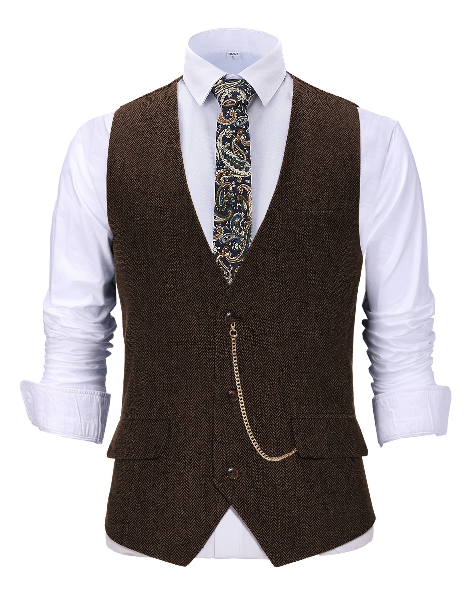 Alessandro – Klassische Herren-Herringbone-Weste