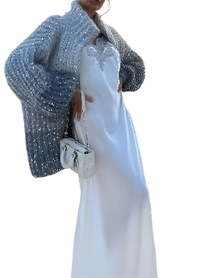 Giovanna – Lässiger Pailletten-Pullover mit V-Ausschnitt für Damen