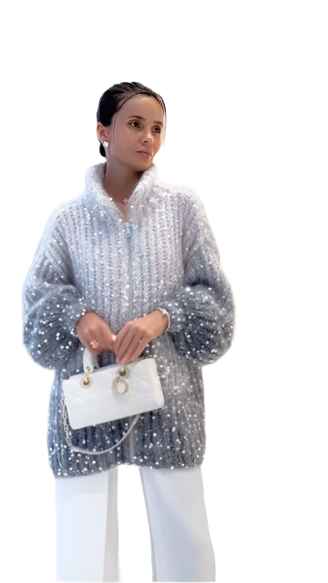 Giovanna – Lässiger Pailletten-Pullover mit V-Ausschnitt für Damen