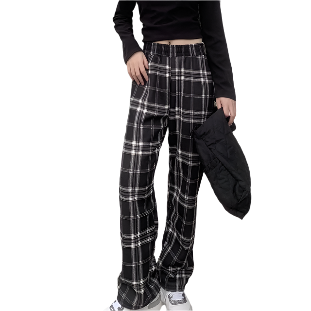 Francesca – Gemütliche Damenhose im Karo-Look