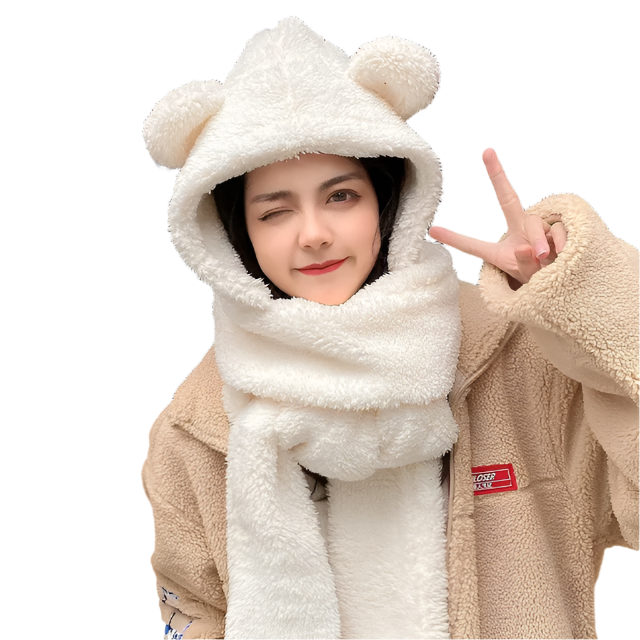 Elena – Stilvolles Baumwollsamt Winter Schal-Setv