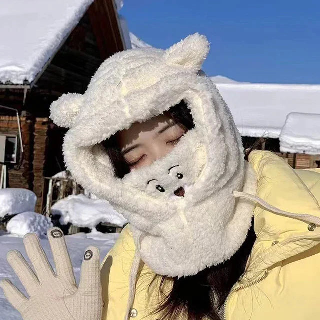 Elena – Stilvolles Baumwollsamt Winter Schal-Setv