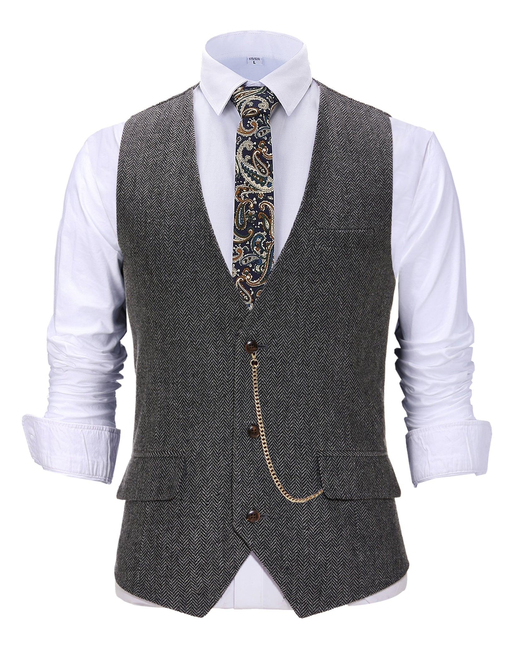 Alessandro – Klassische Herren-Herringbone-Weste