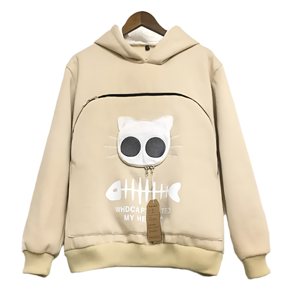 Lucia – Cozy Cat Lovers Women’s Hoodie with Pet Pouch