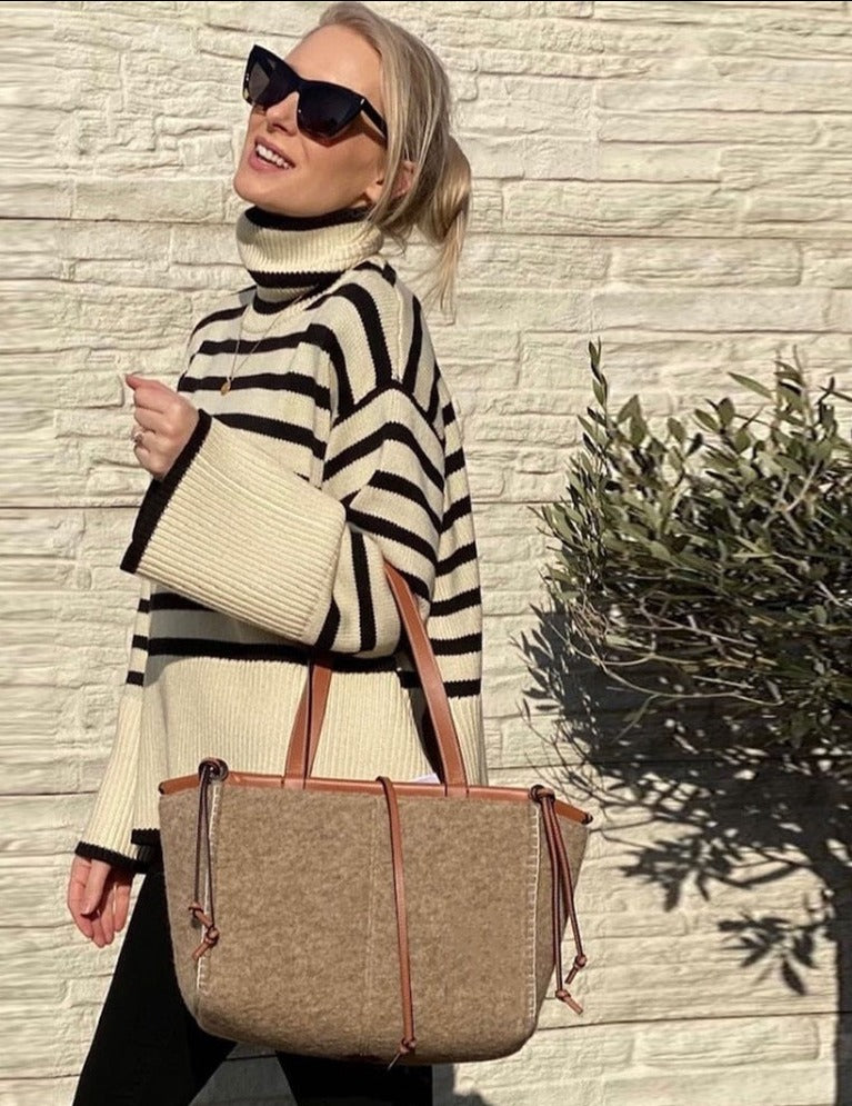 Élise – Bequemer Damen-Pullover mit Streifen