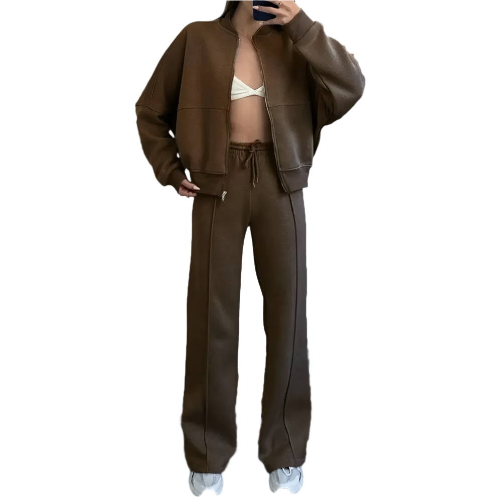 Isabella – Plüschiger Sherpa Damen Trainingsanzug