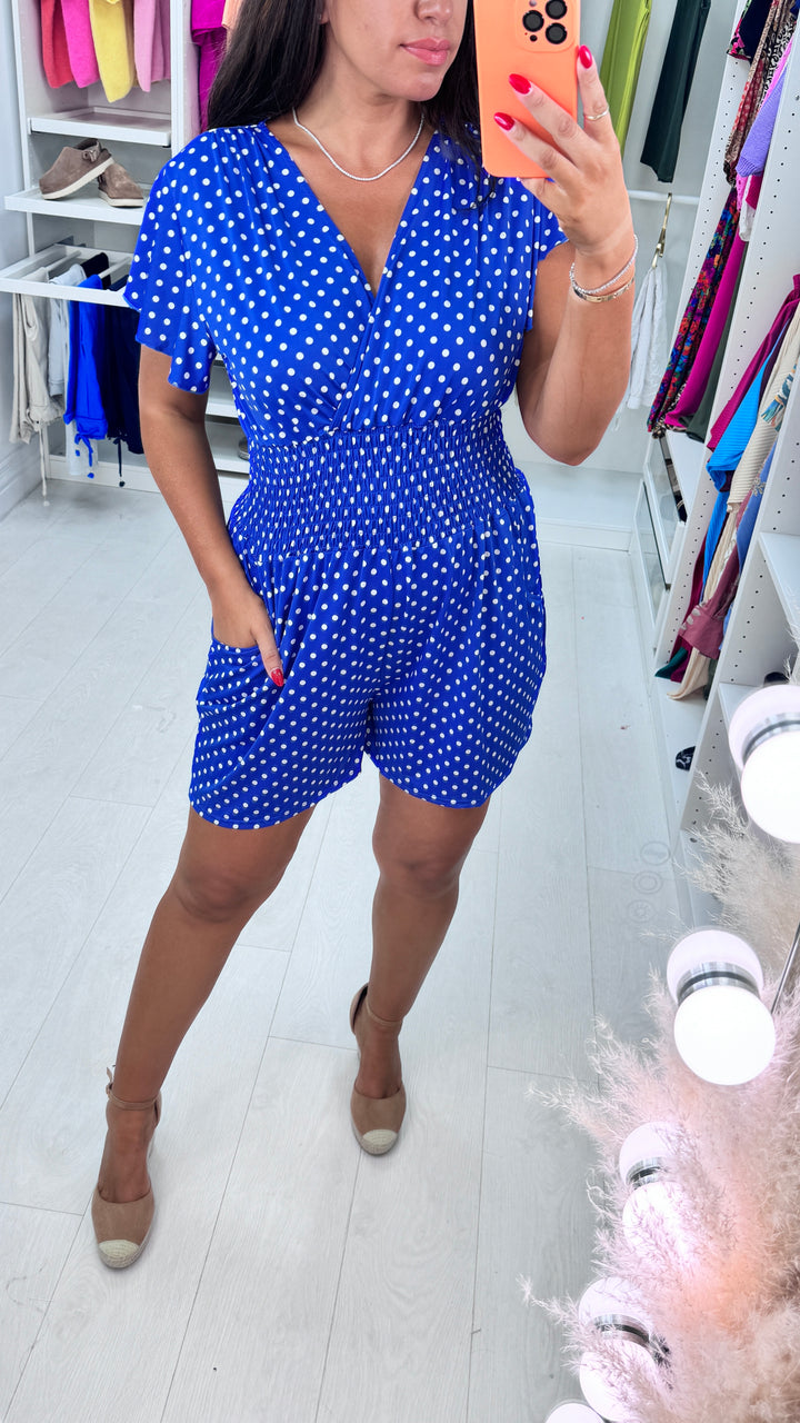 Minni – Gepunkteter Polka Dot Playsuit für Damen