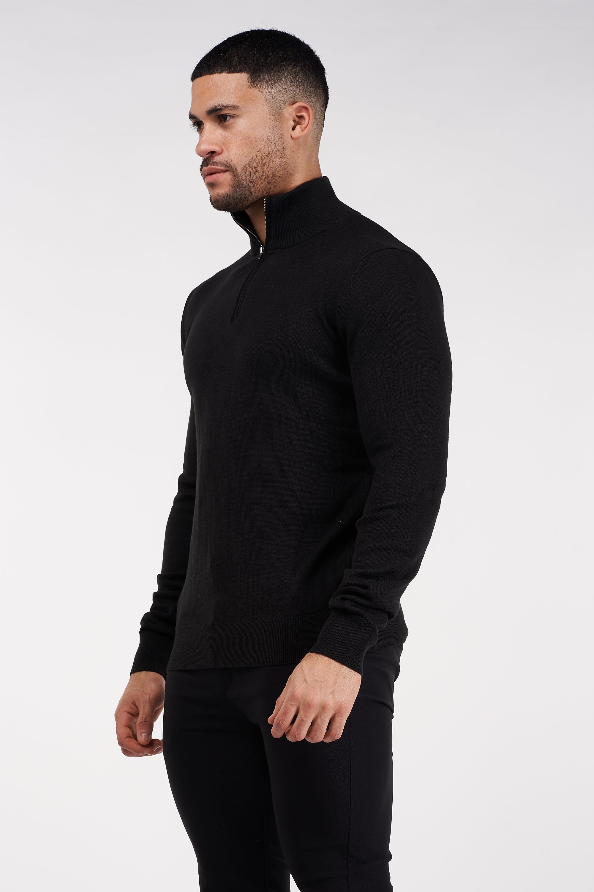 Matteo – Herren-Halbreißverschluss-Strickpullover