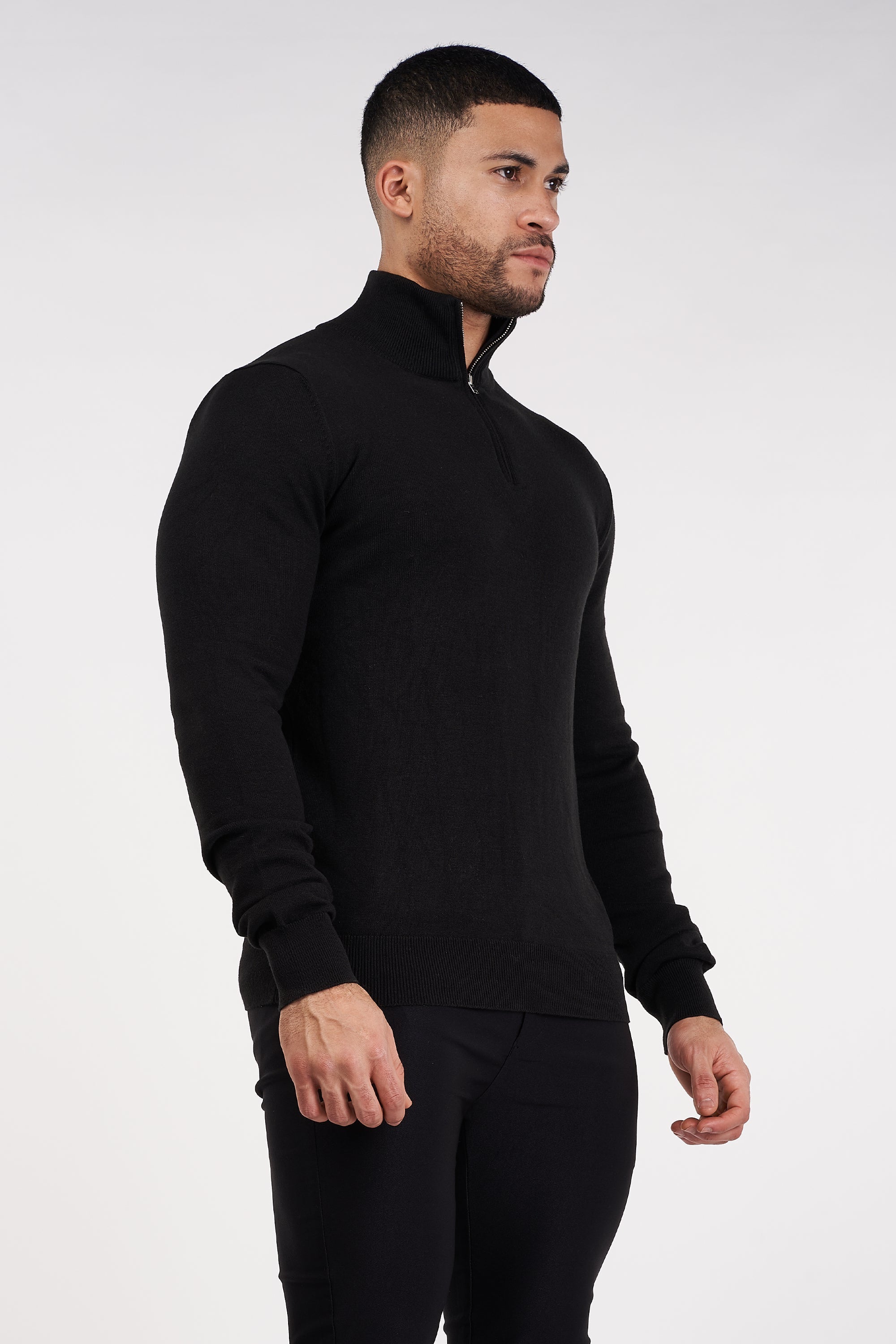 Matteo – Herren-Halbreißverschluss-Strickpullover