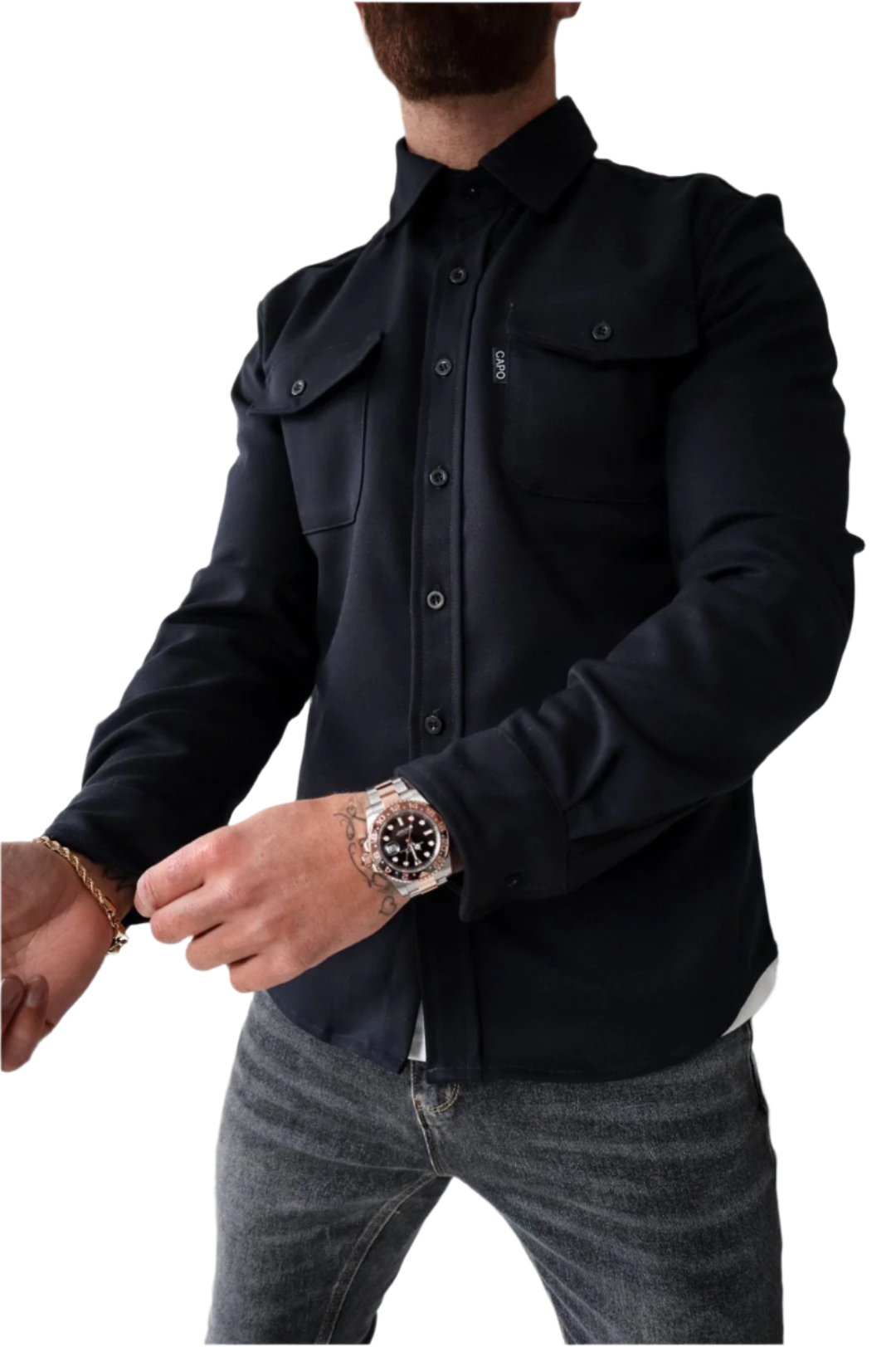 Giovanni – Hofmann Hemdjacke mit Knopfleiste für Herren