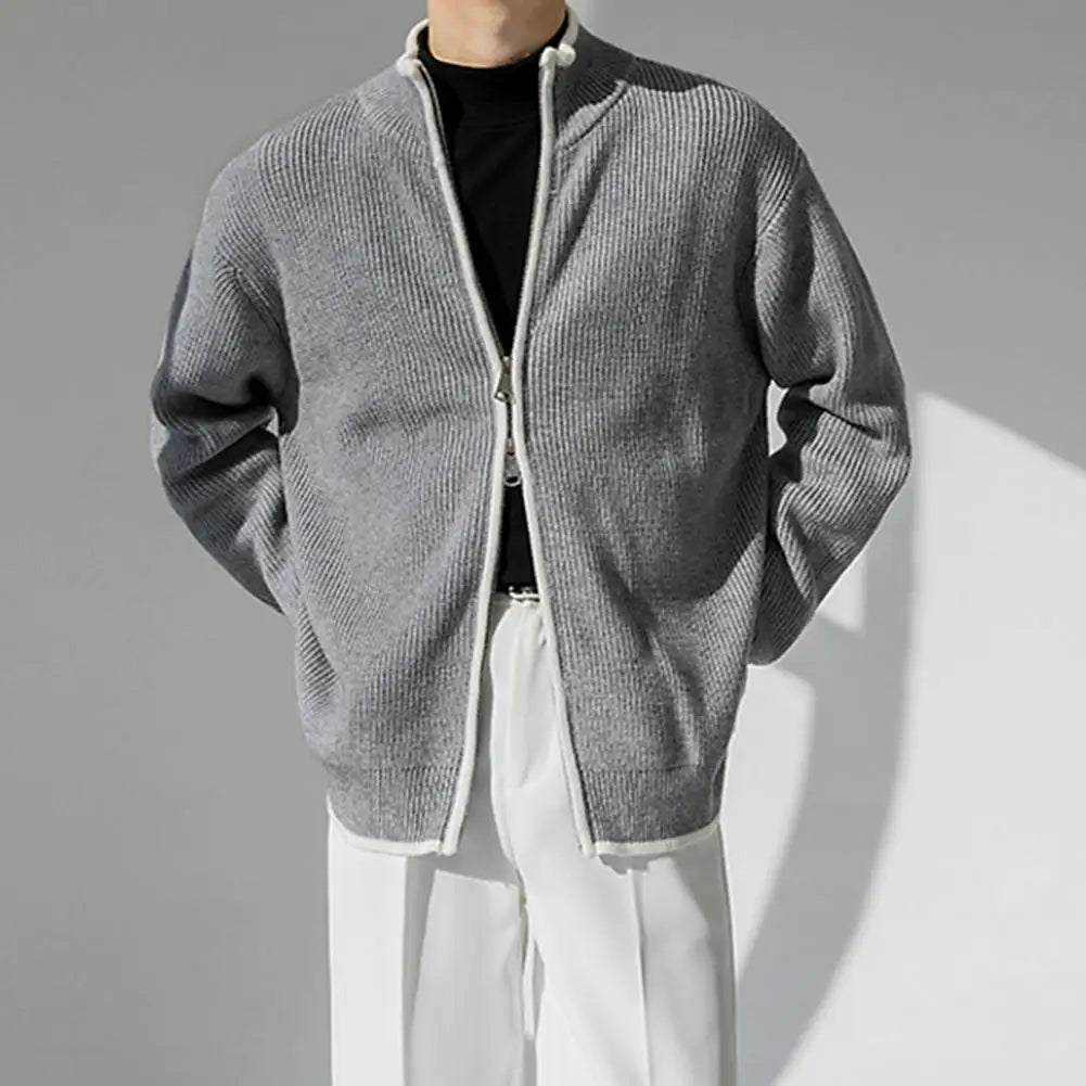 Leonardo – Luxuriöser Strickpullover mit Reißverschluss für Herren