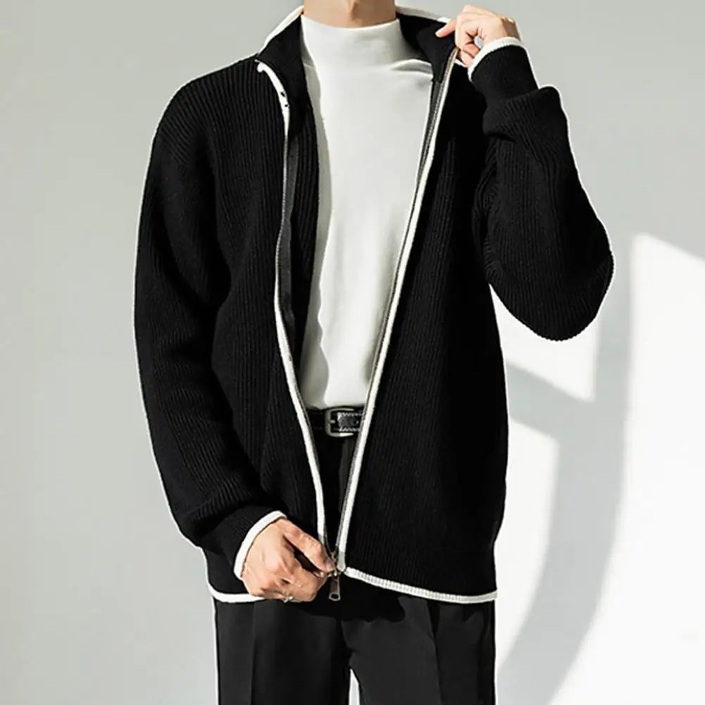 Leonardo – Luxuriöser Strickpullover mit Reißverschluss für Herren