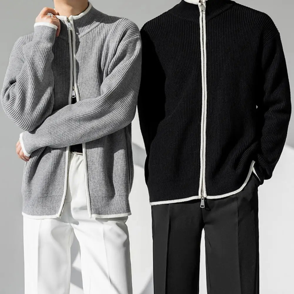 Leonardo – Luxuriöser Strickpullover mit Reißverschluss für Herren