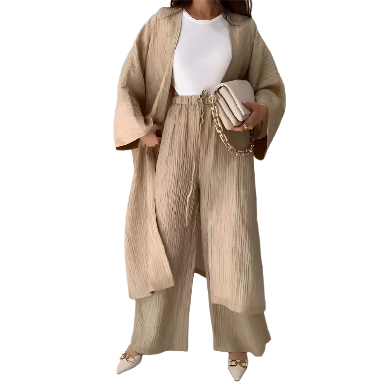 Adèle – Elegantes Damen Long Cardigan Set