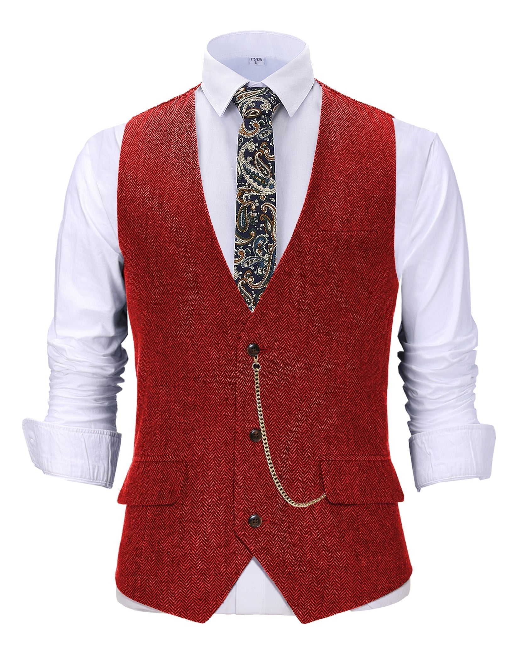 Alessandro – Klassische Herren-Herringbone-Weste