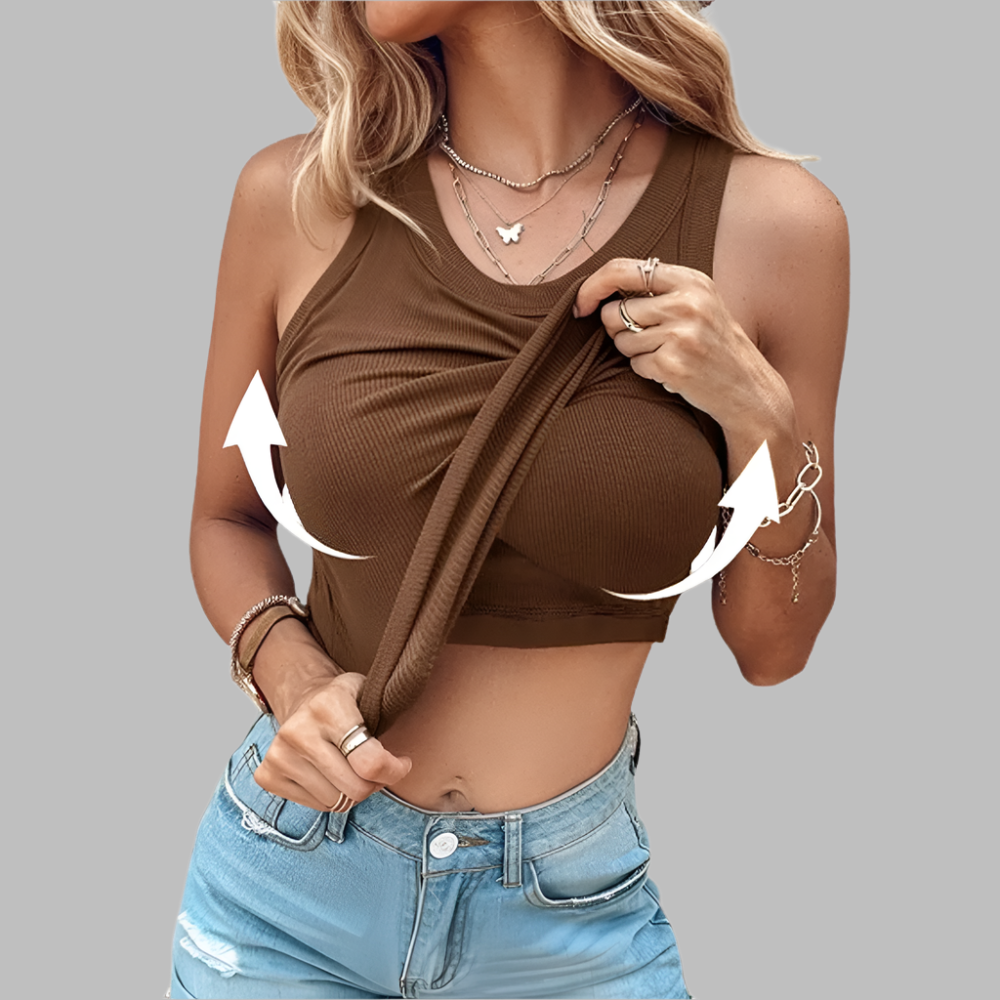 Maya – Elastisches Tanktop mit integriertem BH