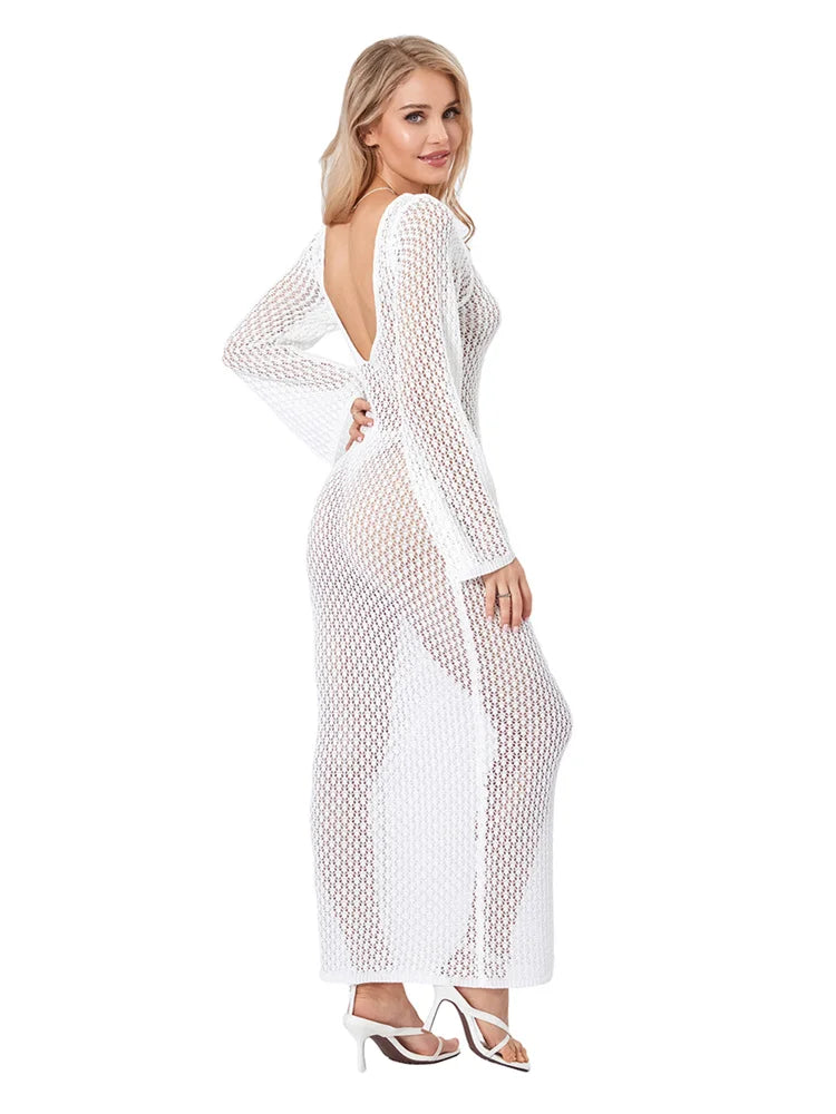 Alessia – Feminines Strickkleid mit tiefem V-Ausschnitt