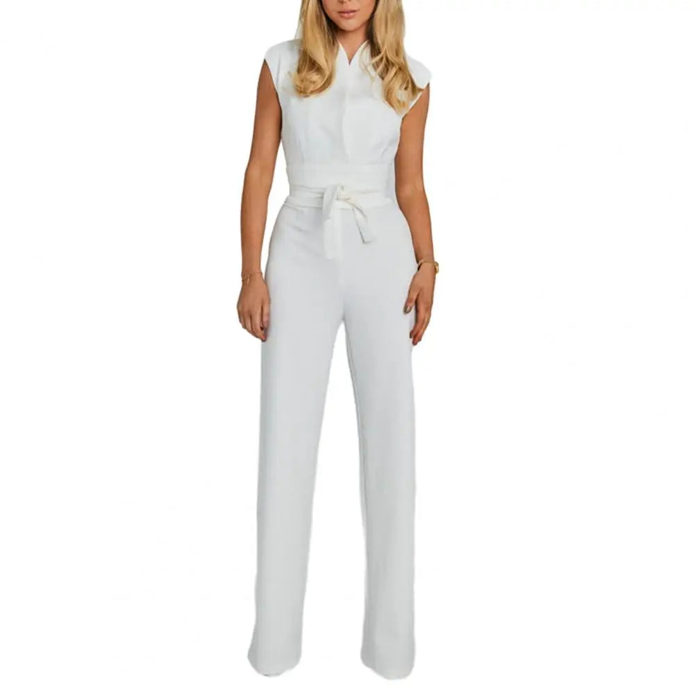 Lucia – Eleganter Ärmelloser Damen Jumpsuit mit Weiten Beinen