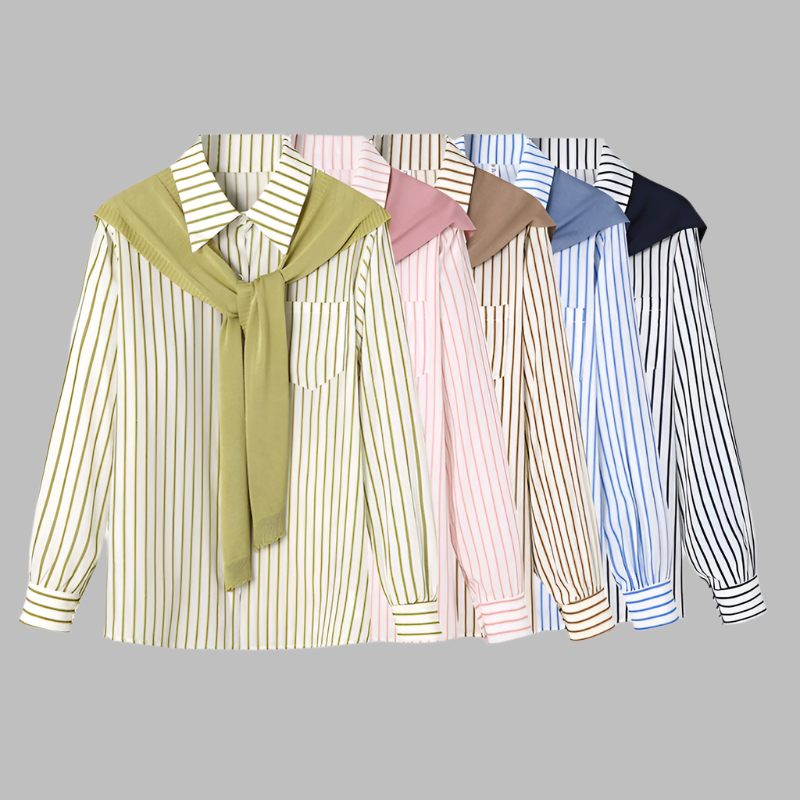 Amelia – Gestreiftes Langarmshirt für Damen