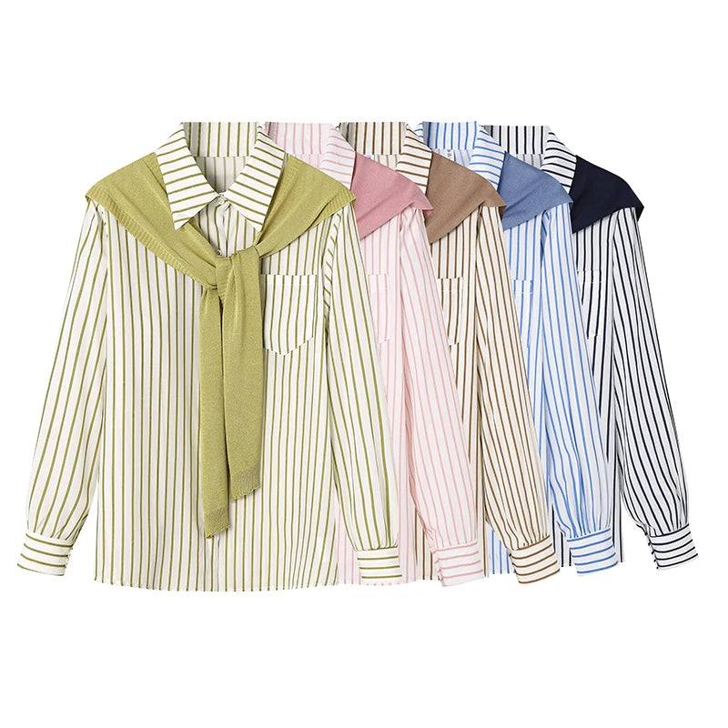 Amelia – Gestreiftes Langarmshirt für Damen