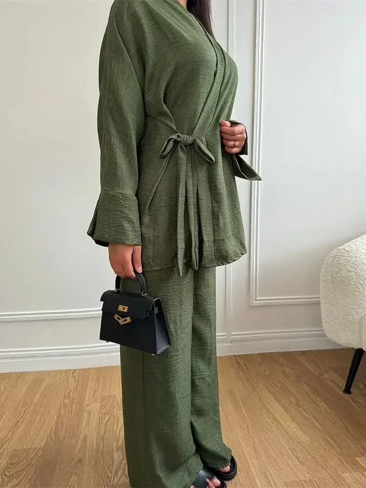 Layla – Elegantes Zweiteiliges Abaya-Set für Damen