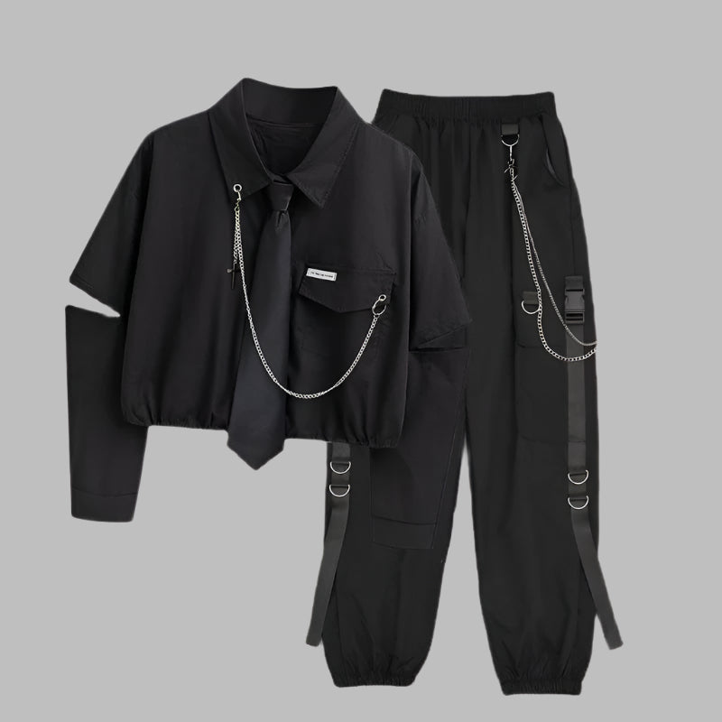 Isabella – Harajuku Gothic Punk Streetwear Set für Frauen