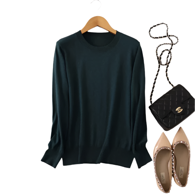 Lucia – Luxuriöser Damen Rundhalspullover