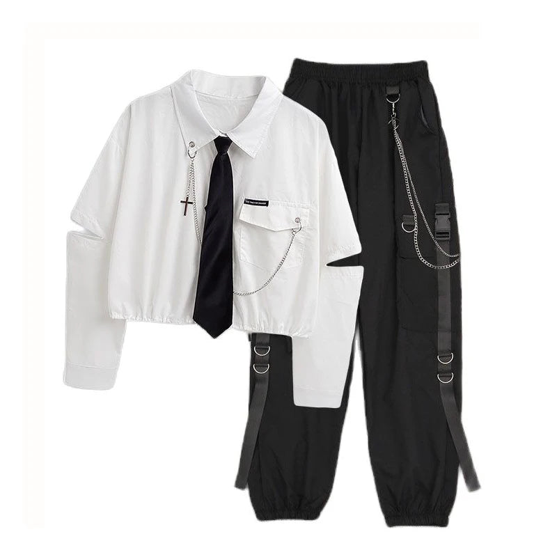 Isabella – Harajuku Gothic Punk Streetwear Set für Frauen