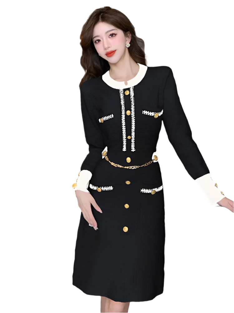 Alessia – Vintage Gestricktes Mini-Kleid für Damen