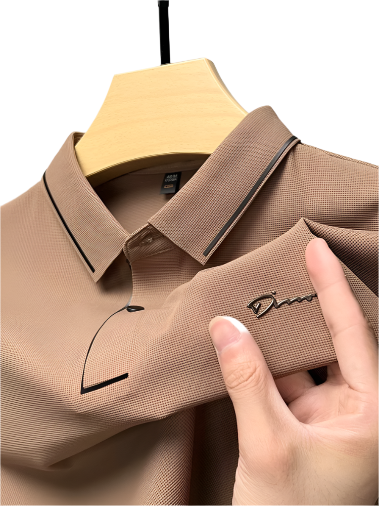 Luca – Premium Eisseide Polo-Shirt für Herren