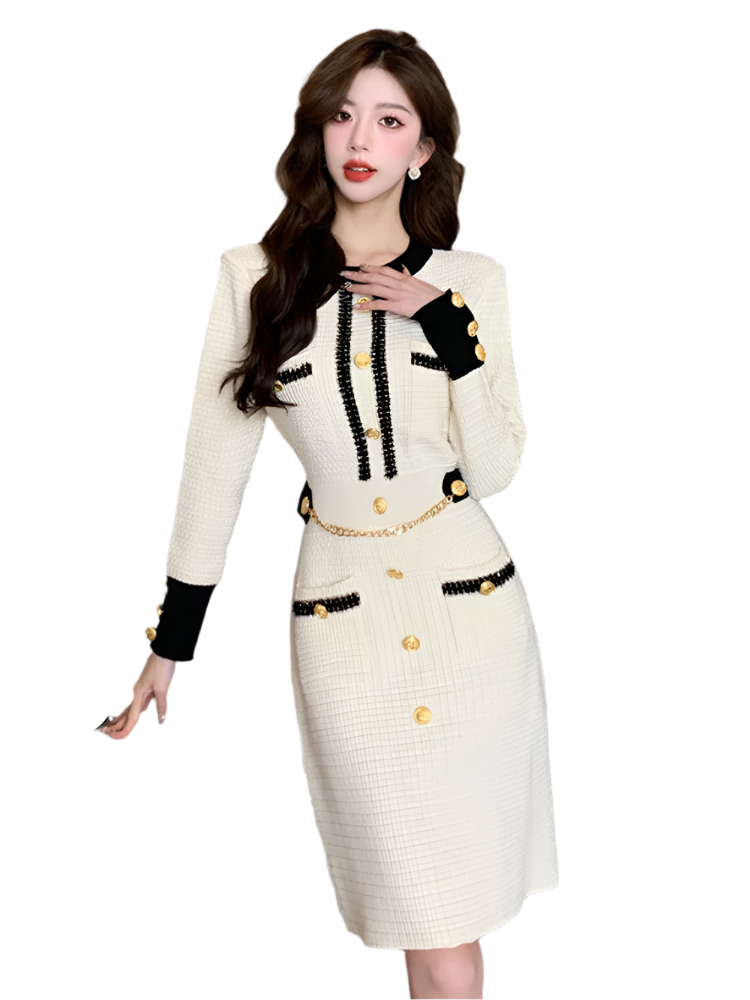 Alessia – Vintage Gestricktes Mini-Kleid für Damen