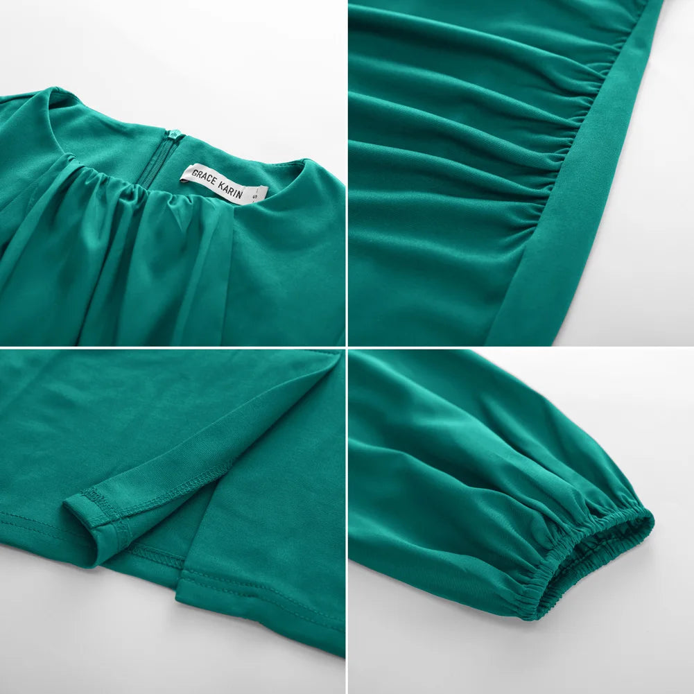 Alena – Elegantes Kontrast-Bodycon-Midikleid für Damen