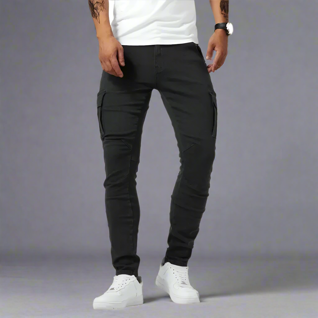 Marco – Multifunktionale Herren Denim Cargo Jeans
