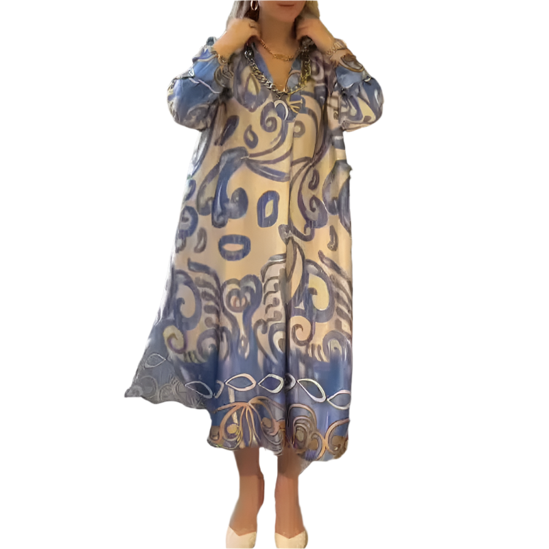 Bianca – Vintage-inspiriertes Boho-A-Linie Maxikleid für Damen