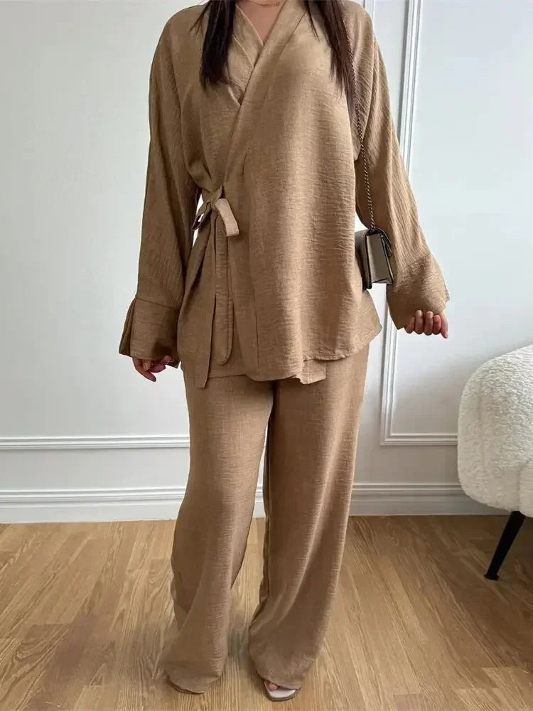 Layla – Elegantes Zweiteiliges Abaya-Set für Damen